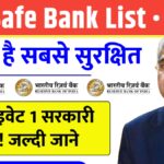 RBI Safest bank list